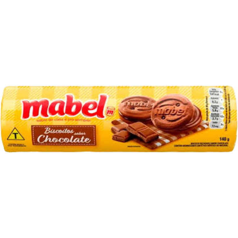 BISCOITO MABEL RECHEADO CHOCOLATE 140G