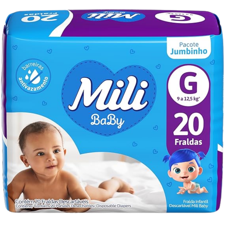 FRALDA MILI BABY JUMBINHO G 20UN