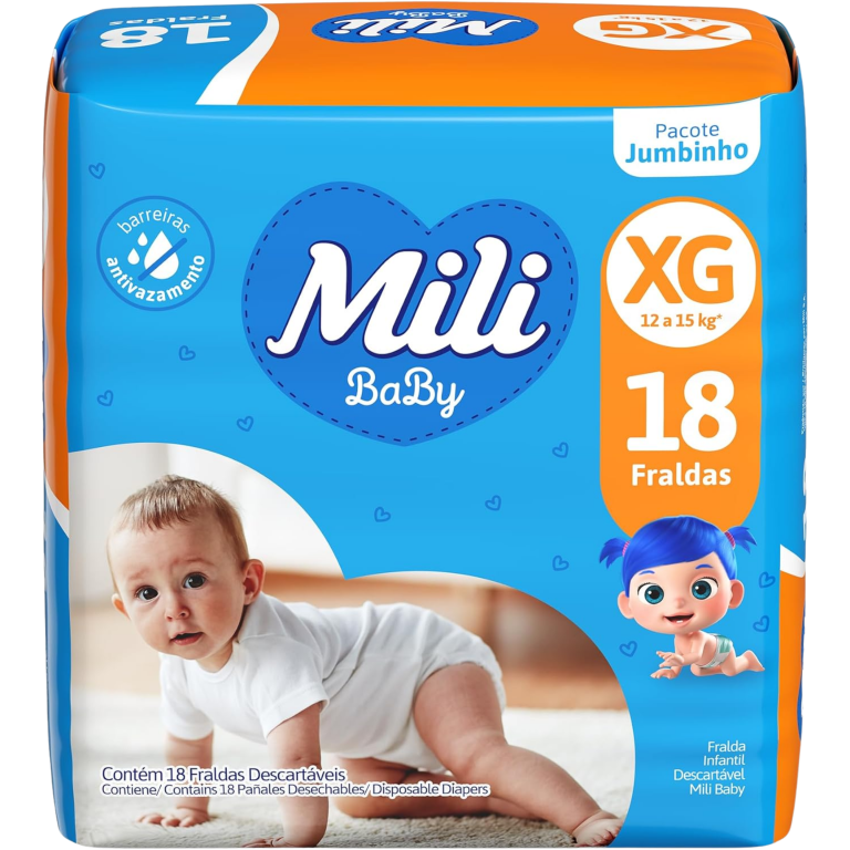 FRALDA MILI BABY JUMBINHO XG 18UN