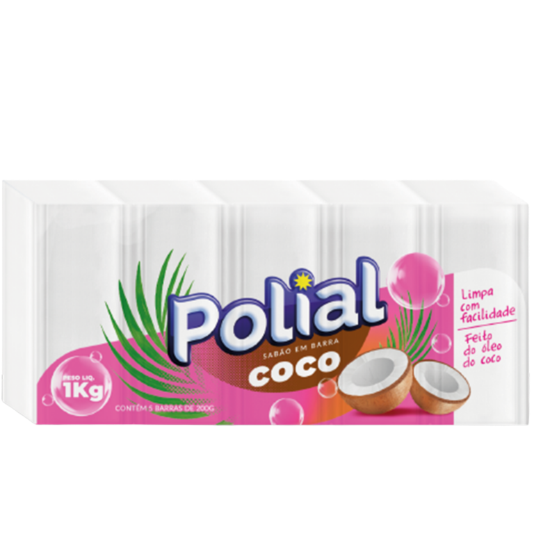 SABAO DE COCO POLIAL BARRA 1KG