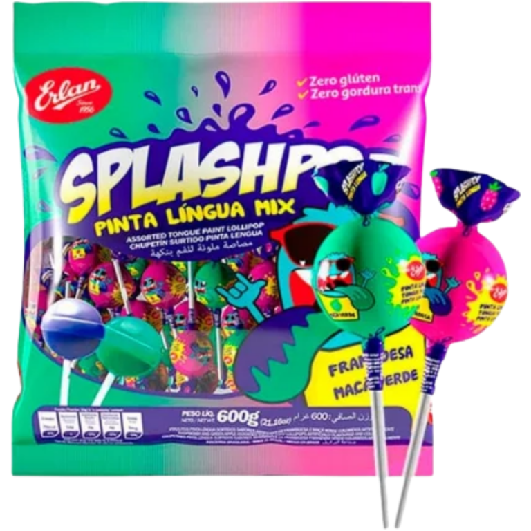 PIRULITO ERLAN SPLASHPOP MIX PINTA LINGUA 480G