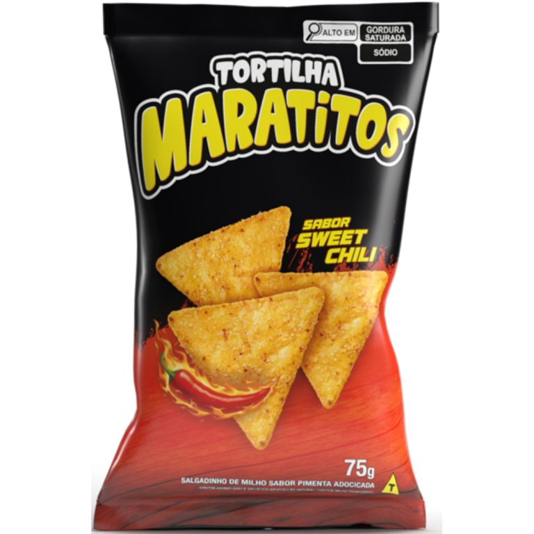 SALGADINHO TORTILHA MARATITOS SWEET CHILI 75G