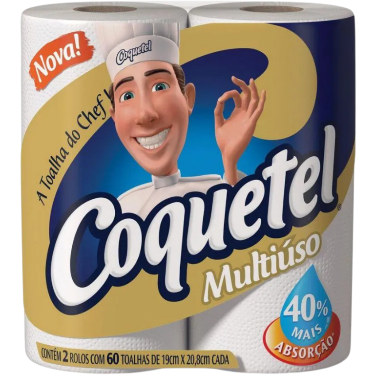PAPEL TOALHA COQUETEL 2R/50FLS