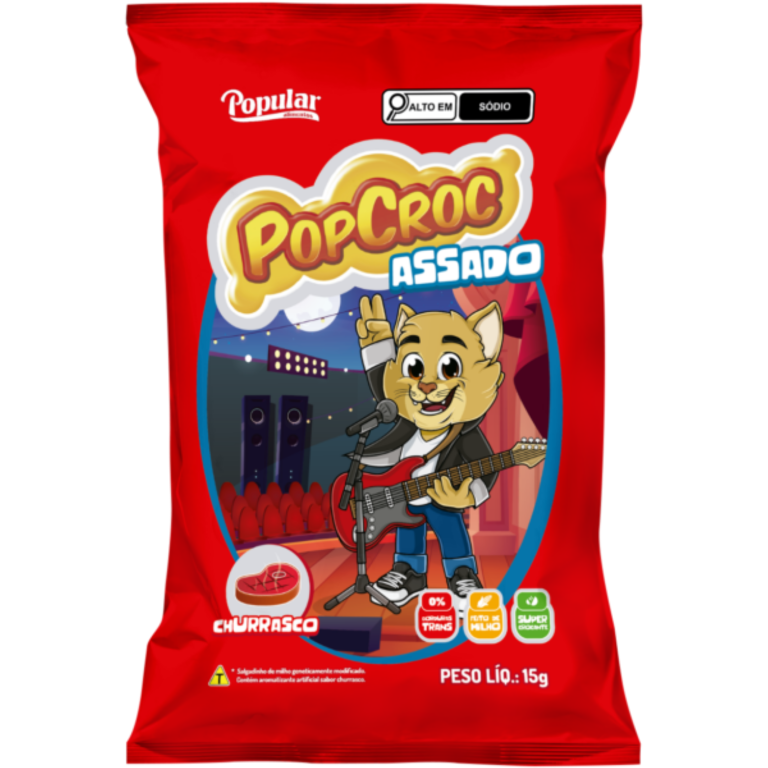 SALGADINHO POPCROC ASSADO CHURRASCO 15G