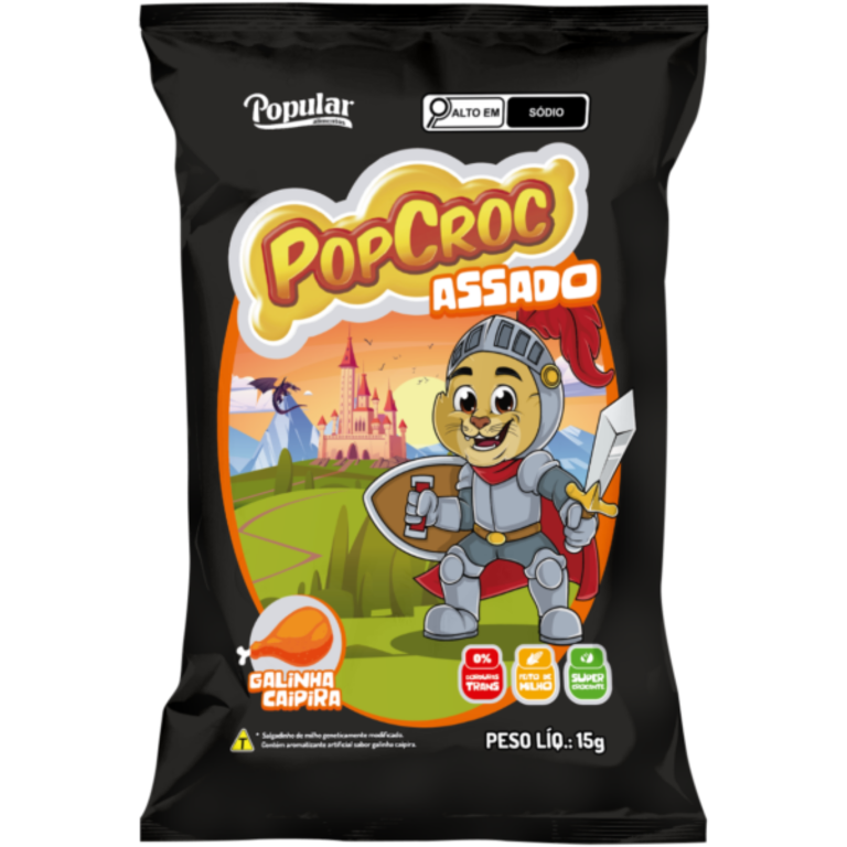 SALGADINHO POPCROC ASSADO GALINHA 15G