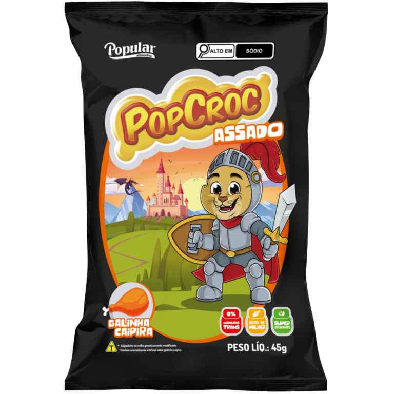 SALGADINHO POPCROC ASSADO GALINHA 45G