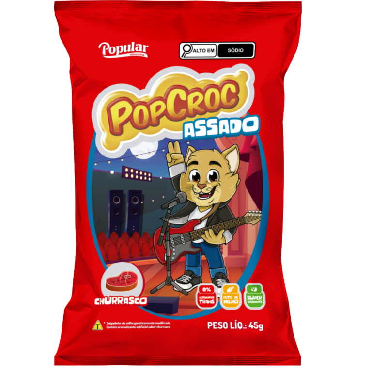SALGADINHO POPCROC ASSADO CHURRASCO 45G