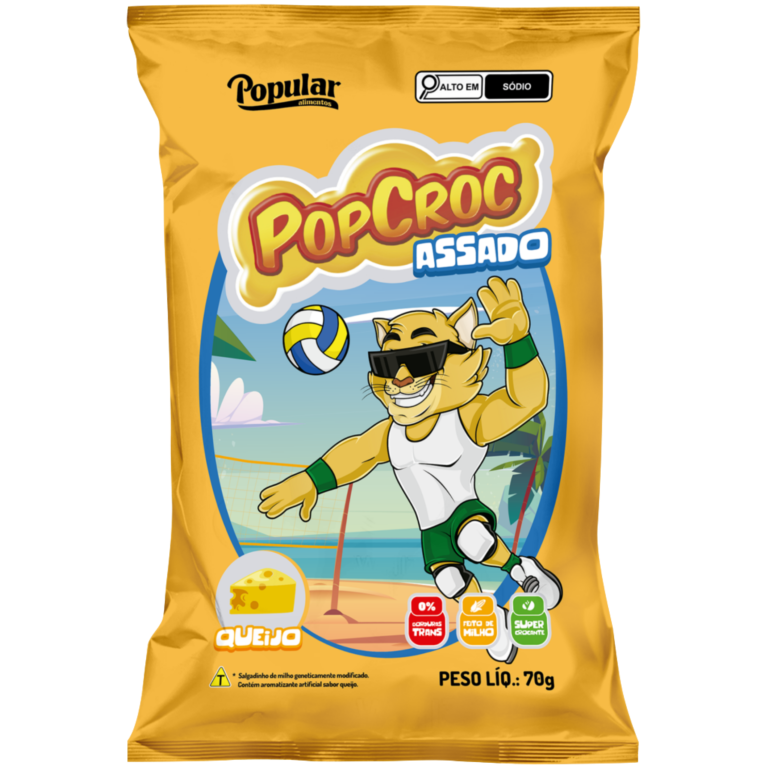SALGADINHO POPCROC ASSADO QUEIJO 70G