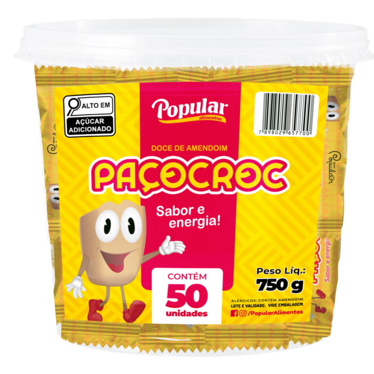PACOQUINHA ROLHA EMBRULHADA POPULAR PACOCROC 750G