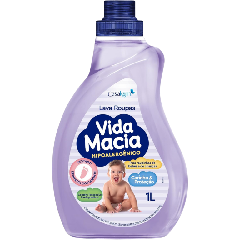 LAVA ROUPA LIQUIDO INFANTIL VIDA MACIA CARINHO E PROTECAO 1L