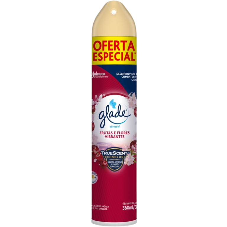 ODORIZANTE GLADE AEROSOL FRUTAS E FLORES VIBRANTES 360ML