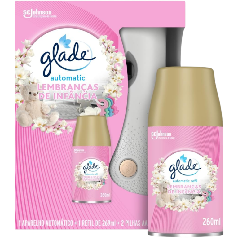 APARELHO + REFIL ODORIZANTE GLADE AEROSOL LEMBRANCAS DE INFANCIA 269ML