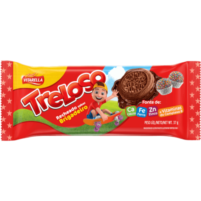 BISCOITO VITARELLA TRELOSO RECHEADO BRIGADEIRO 37G