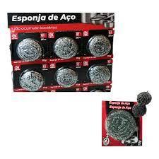2259 - SQ - ESPONJA EM AÇO MULTIUSO P/LIMPEZA  CARTELA C/12