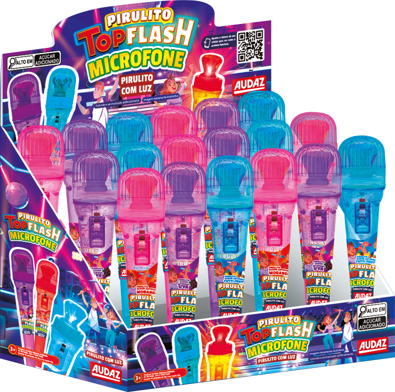 AD. Pirulito Top Flash Microfone