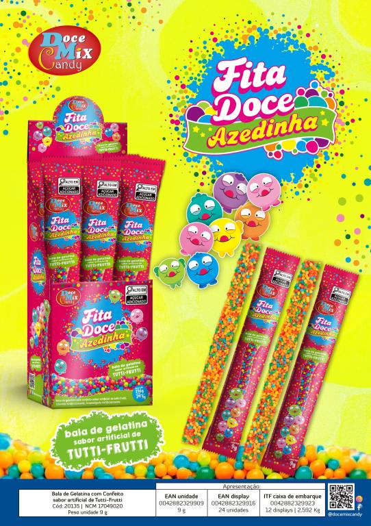 DM. Bala De Gelatina Fita Doce 24x9g