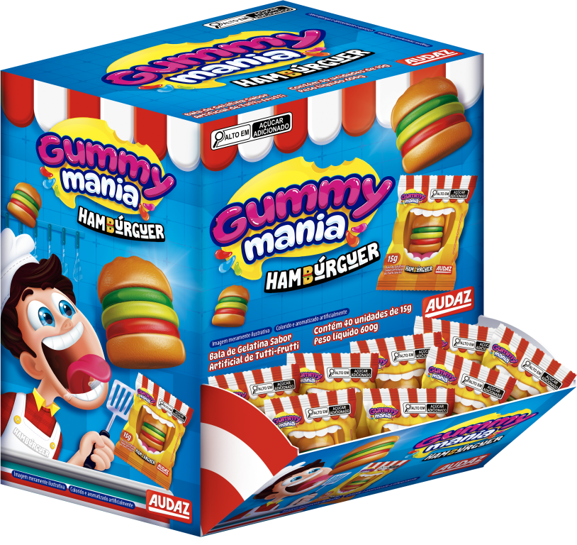 AD. Gummy Mania Hamburguer 40x15g
