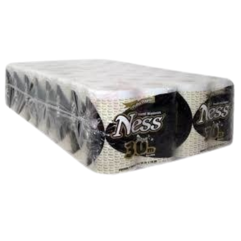 PAPEL HIGIENICO FOLHA DUPLA NESS 10X30 MTS 16 PCTS C/4 RLS