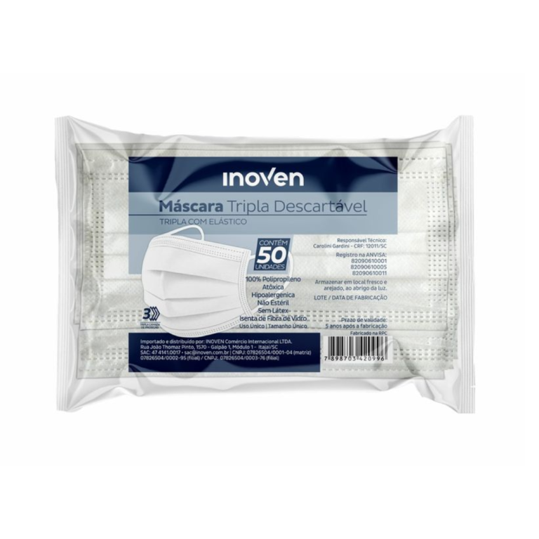 MASCARA TRIPLA ELAST BRANCA 50 UN