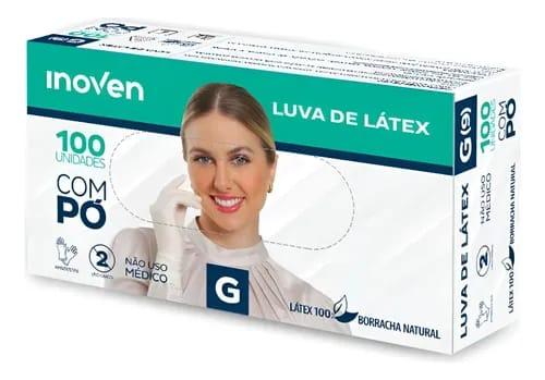 LUVA LATEX G C PO 100 UN