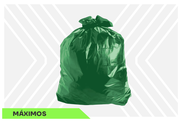 SACO LIXO 200 LTS VERDE H5 100 UN