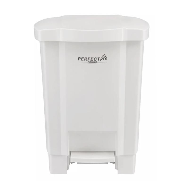 LIXEIRA PERFECT 17L BRANCA LIXEIRA COM PEDAL