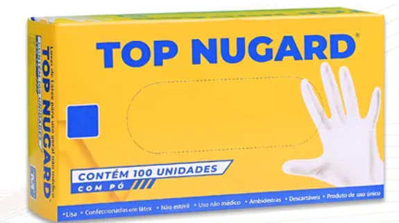 LUVA LATEX TOP NUGARD C/ PÓ P