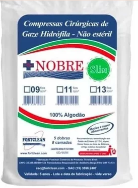 COMPRESSA DE GAZE 11 FIOS NOBRE