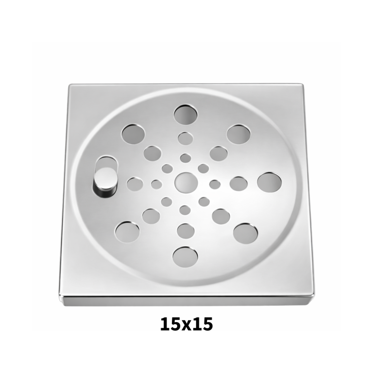 GRELHA ABS CROMADA C/FECHO QUADRADA 15X15 (E)