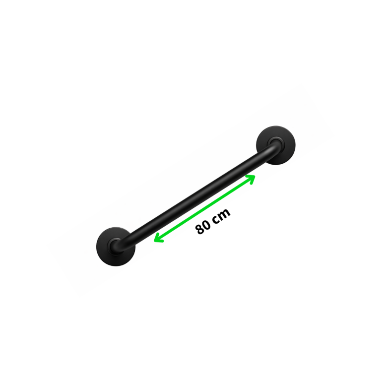 BARRA DE APOIO 80CM PRETO FOSCO (e)