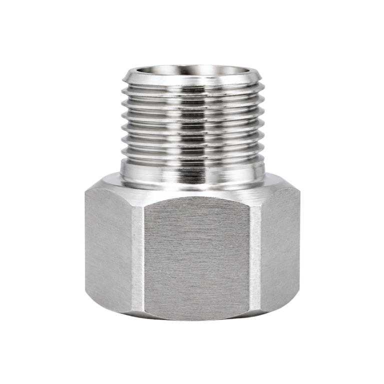 CONECTOR REDUÇÃO 3/4 X 1/2 F(3/4) X M(1/2)  INOX - CROMADO (E)