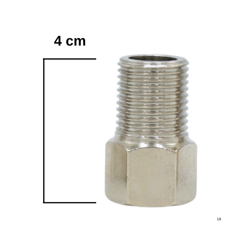 AUMENTO MEDIO 1/2 INOX - CROMADO (E)