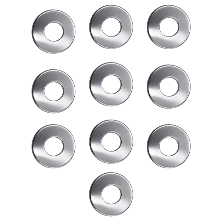 REPARO CANOPLA DE TORNEIRA MESA E PAREDE ACO INOX COM 10 UN