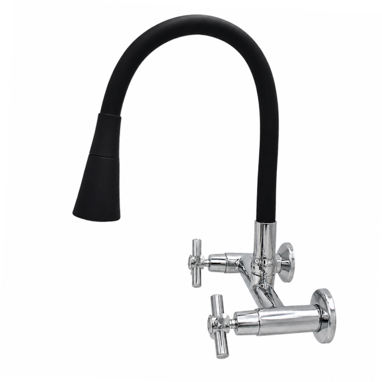 MISTURADOR PAREDE FLEX. JATO DUPLO PRETO C31 MVS PREMIUM