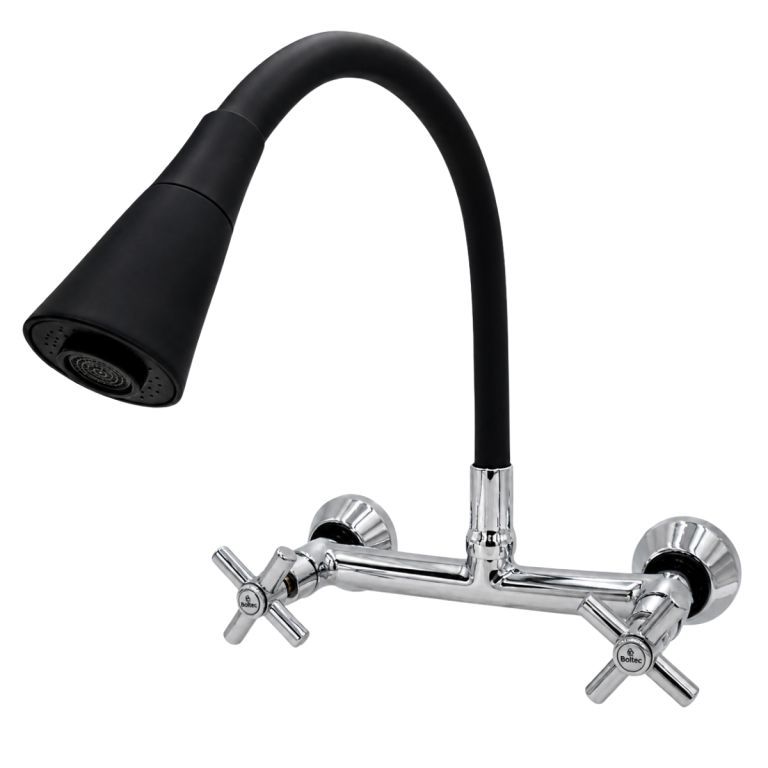 MISTURADOR PAREDE FLEX. JATO DUPLO PRETO C31 MVS PREMIUM