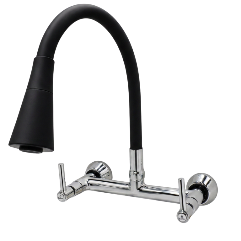 MISTURADOR PAREDE FLEX. JATO DUPLO PRETO C72 MVC PREMIUM