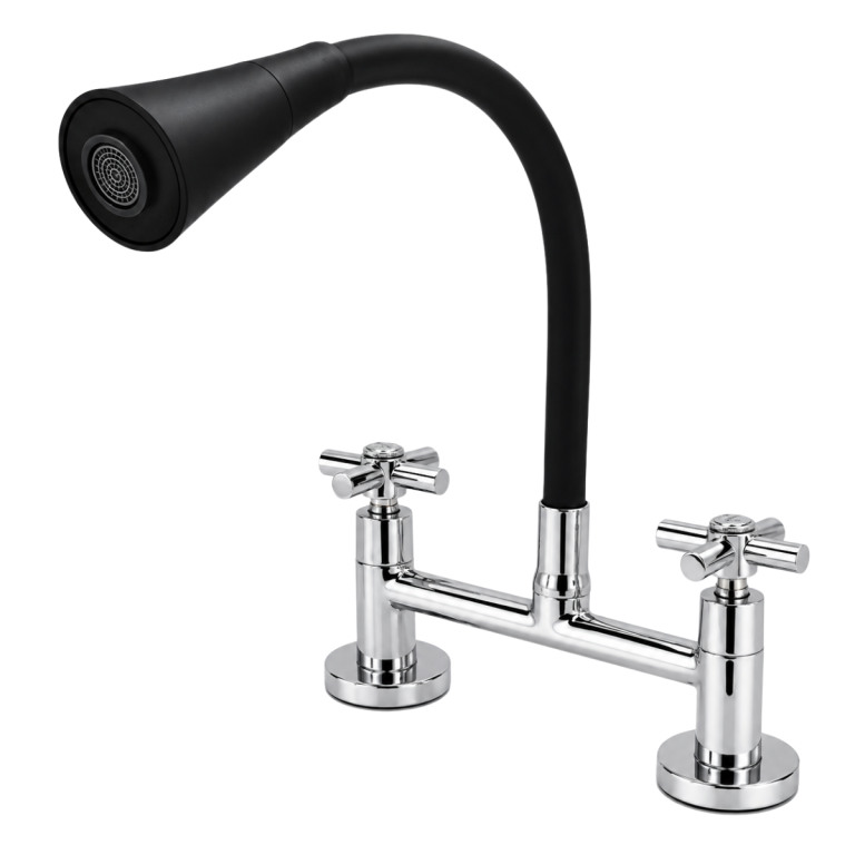 MISTURADOR MESA FLEX. JATO DUPLO PRETO C31 MVS PREMIUM