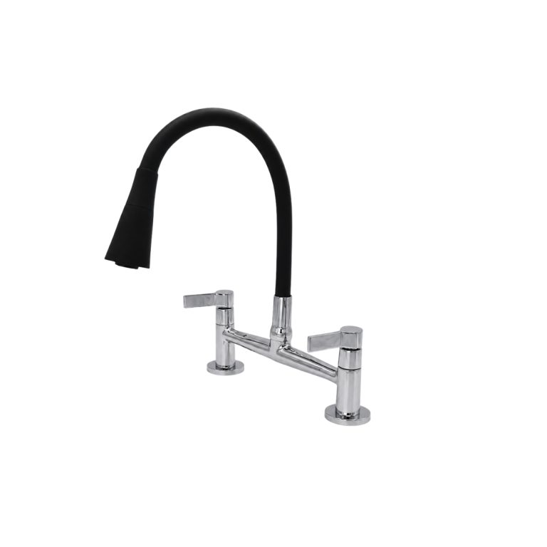 MISTURADOR MESA FLEX. JATO DUPLO PRETO C70 MVC PREMIUM