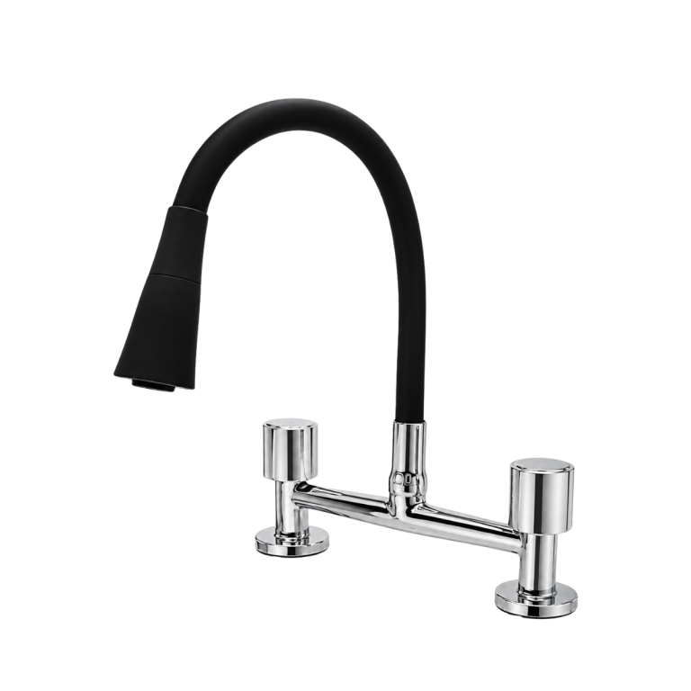MISTURADOR MESA FLEX. JATO DUPLO PRETO C40 MVS PREMIUM