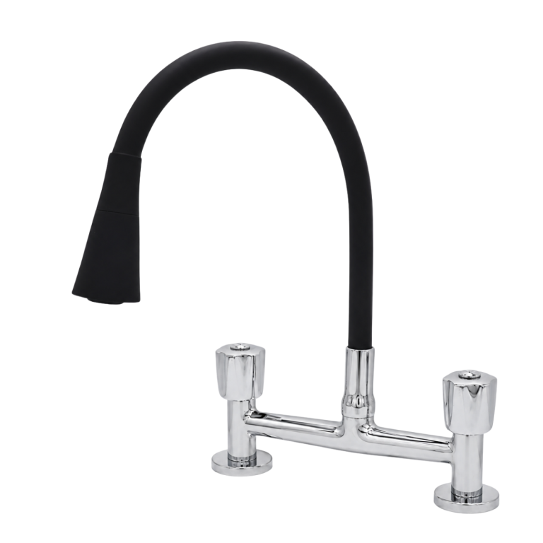 MISTURADOR MESA FLEX. JATO DUPLO PRETO C50 MVS PREMIUM — MISTURADORES BOLTEC (cód. 1011450)