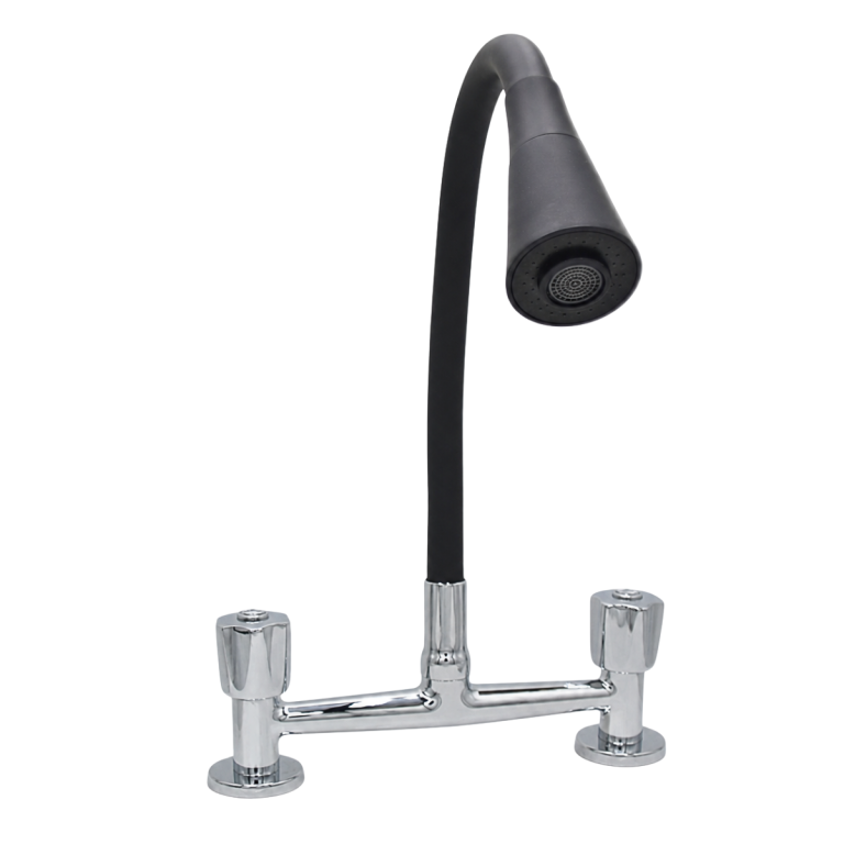 MISTURADOR MESA FLEX. JATO DUPLO PRETO C50 MVS PREMIUM