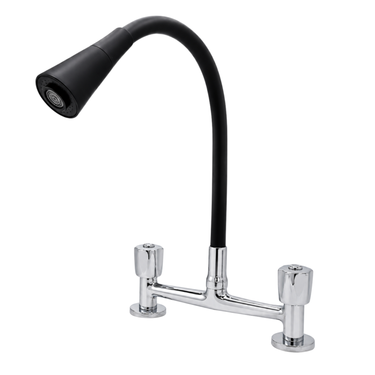 MISTURADOR MESA FLEX. JATO DUPLO PRETO C50 MVS PREMIUM