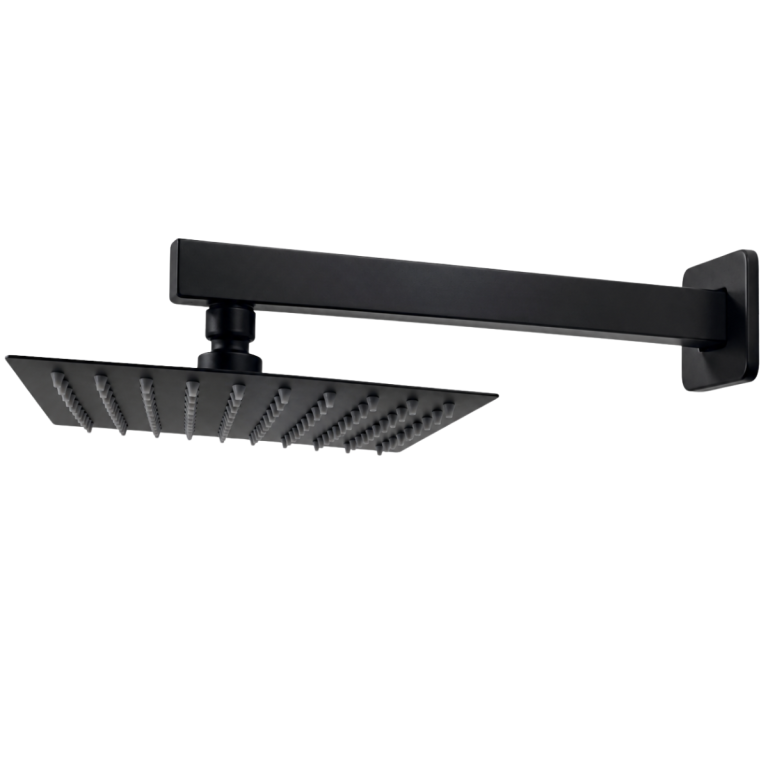 CHUVEIRO QUADRADO INOX PRETO (20CM)