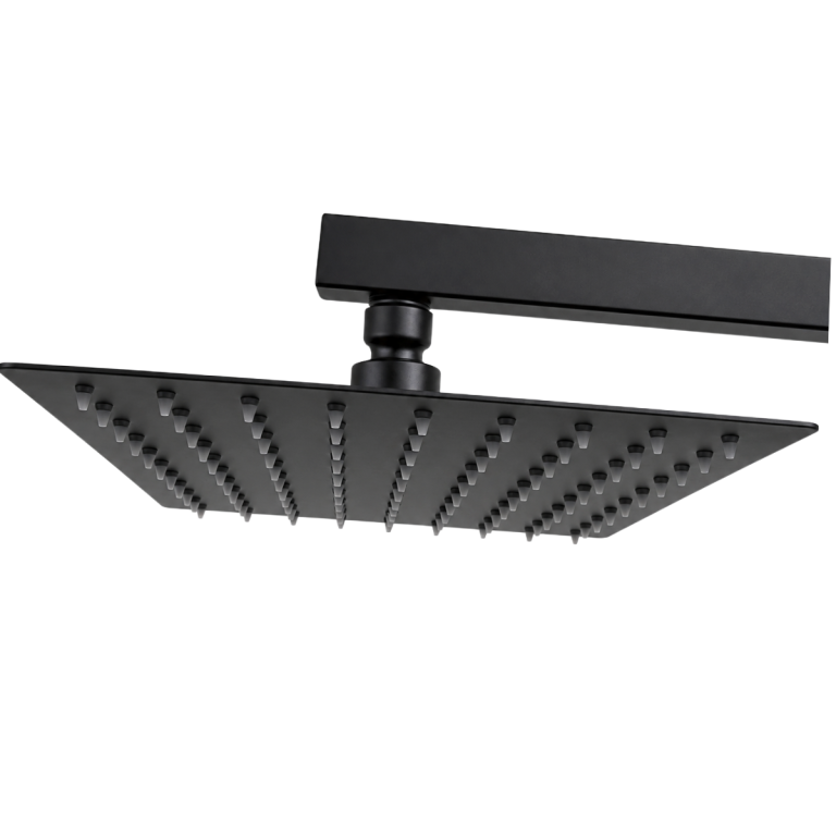 CHUVEIRO QUADRADO INOX PRETO (20CM)