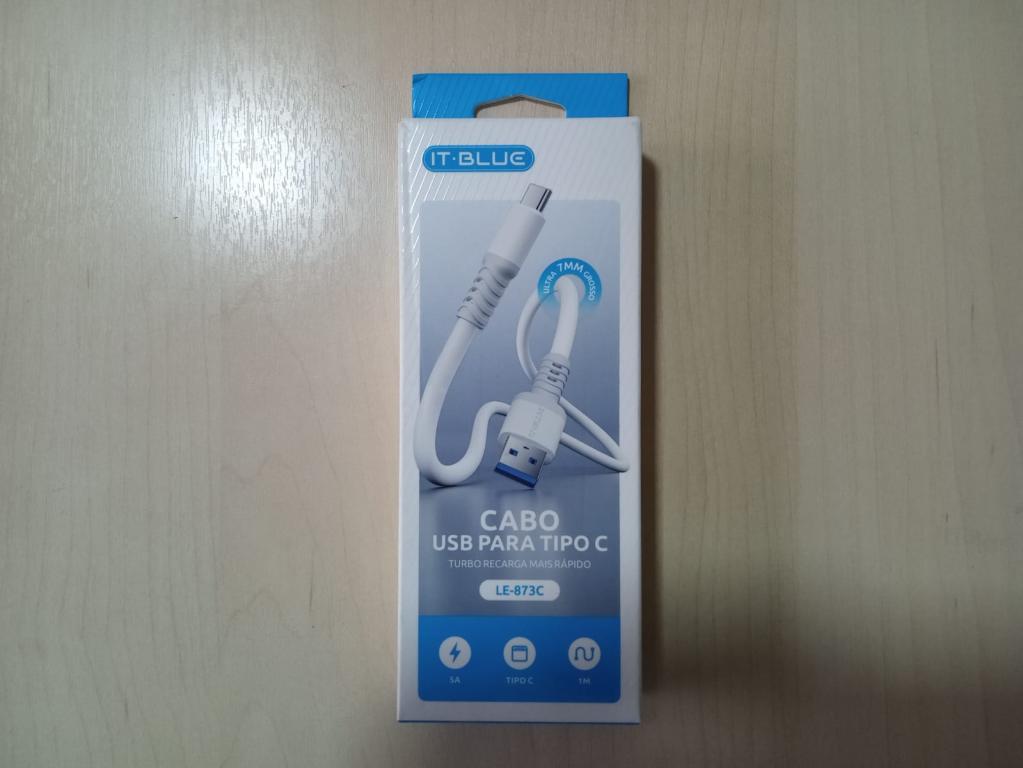 Cabo Tipo C 1m 7mm LE-873C It Blue