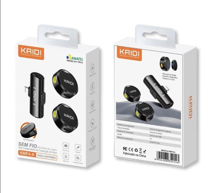 Microfone de Lapela p/ Iphone KMF4-A Kaidi