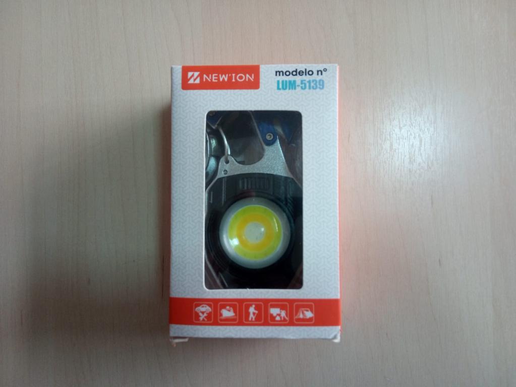 Lanterna Led Recarregavel Multi Função LUN-5139 New Ion