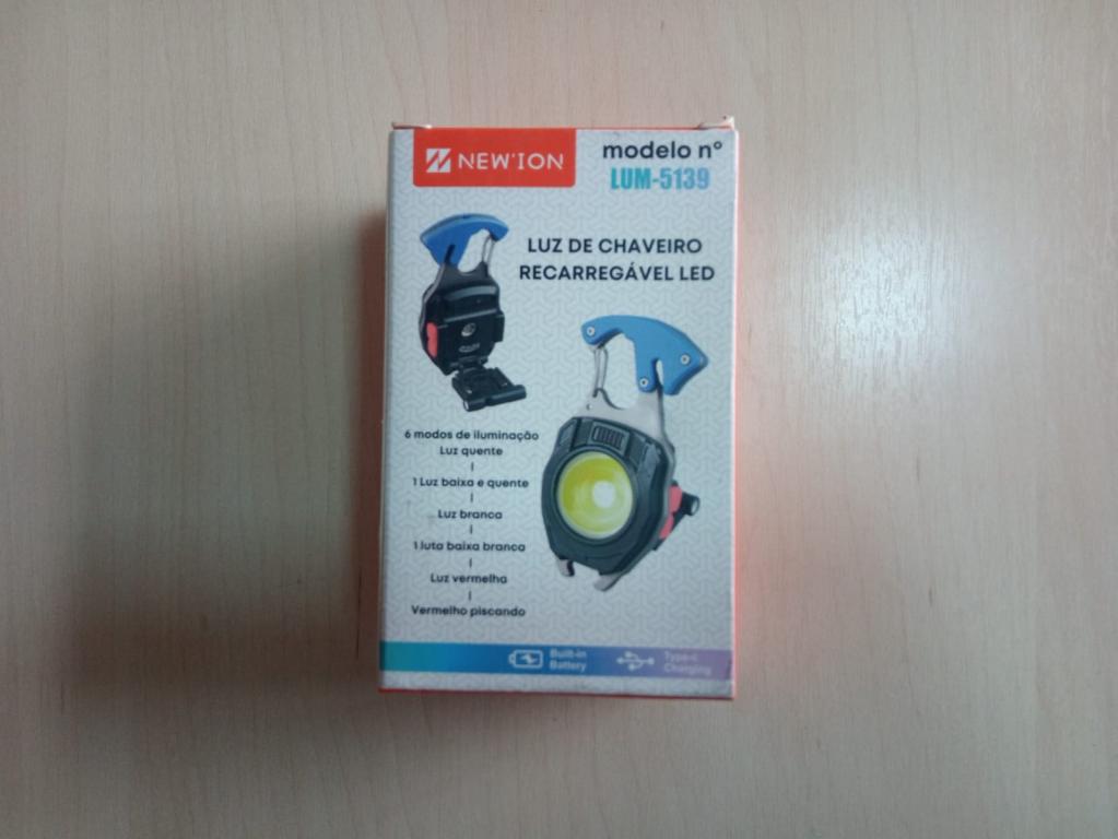 Lanterna Led Recarregavel Multi Função LUN-5139 New Ion