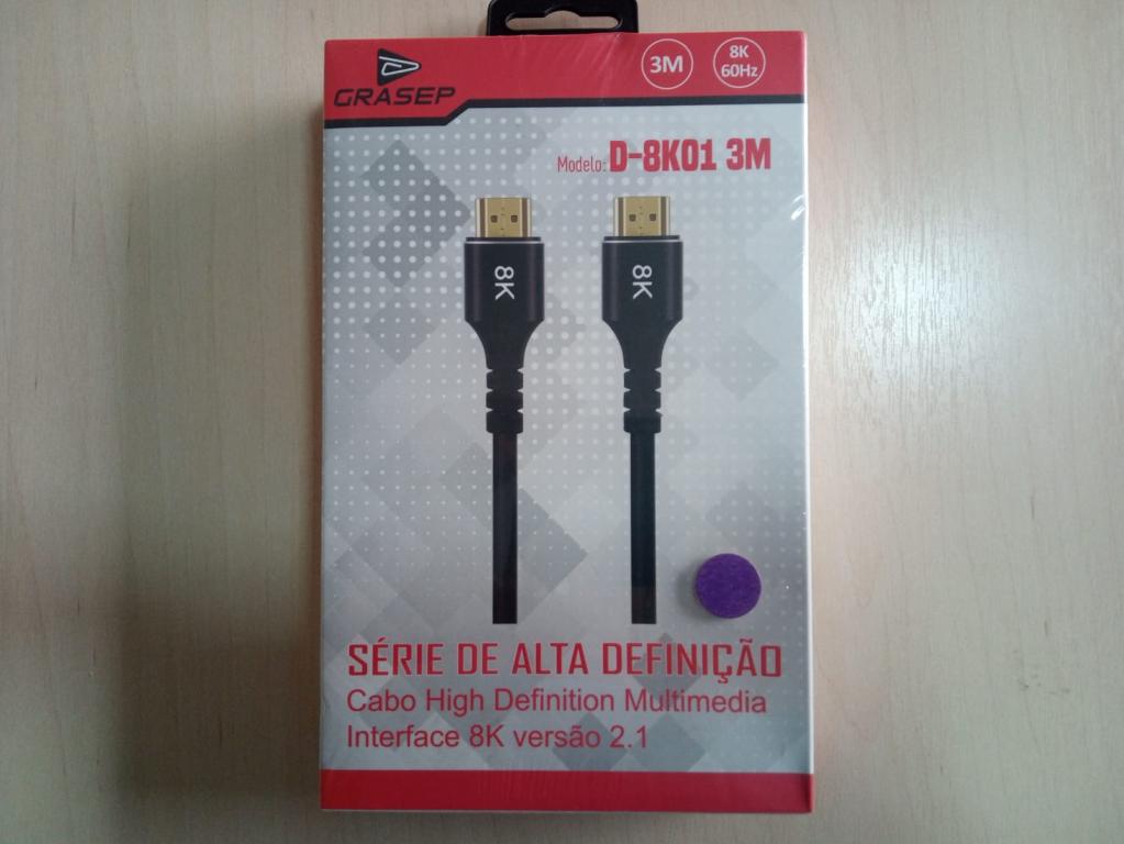 Cabo HDMI 8K 2.1 D-8K01 3M Grasep