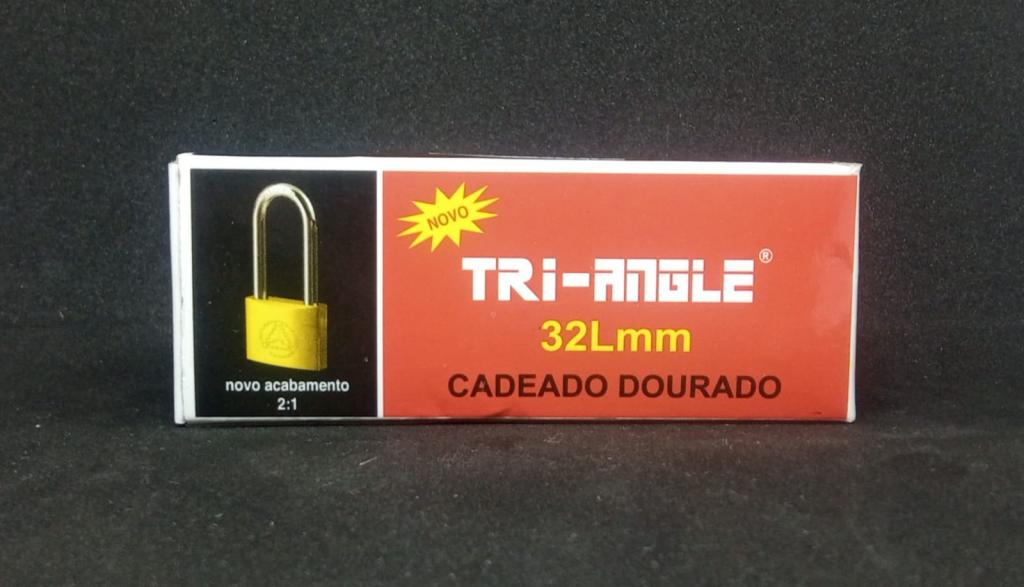 Cadeado Dourado Longo 32Lmm Tri-Angle